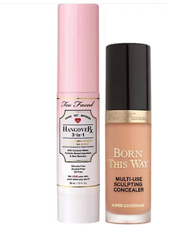 Too Faced Born This Way Concealer w Travel Hangover Setting Spray