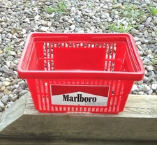 Vintage 1992 Marlboro Cigarettes Red Shopping Basket Philip Morris 1990s 90s