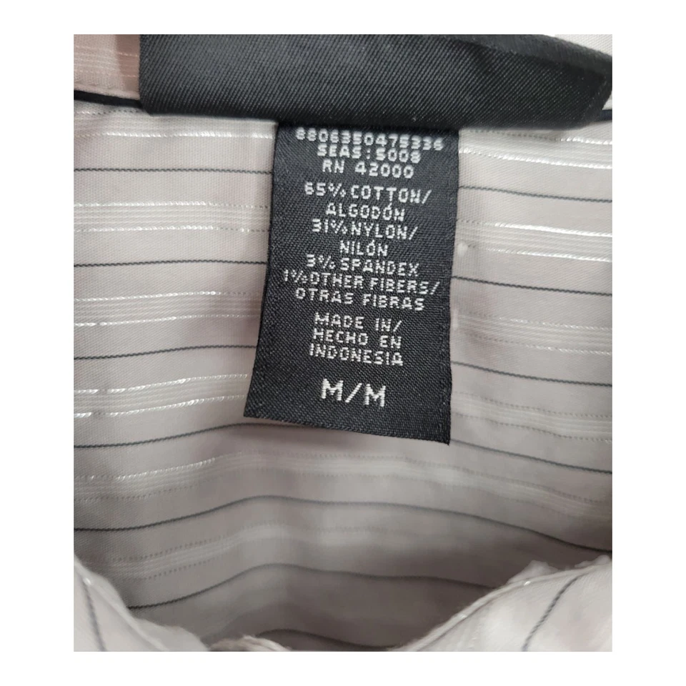 Camisa de manga larga con botones Attention para mujer gris a rayas talla M Foto 3 de 4