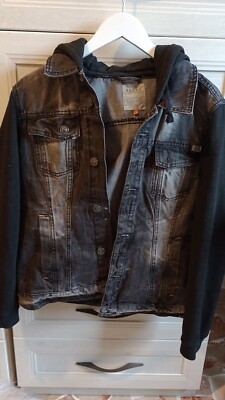 Blend Demin dunkelgraue Waschjacke Herren Größe L