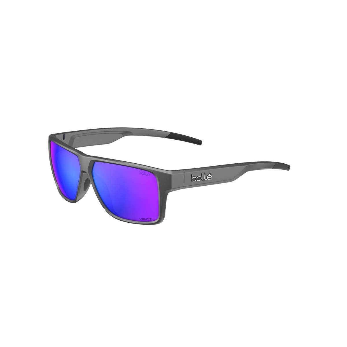 BS042001 TEMPER Titaniuml Matte VOLT＋UV Ppl. Bolle Square Temper Titanium Matte-Volt+ Ultraviolet Polarized