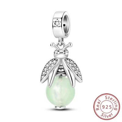 MULA Frauen 925 Sterling Silber DIY Charm CZ Sternennacht Firefly für Armband