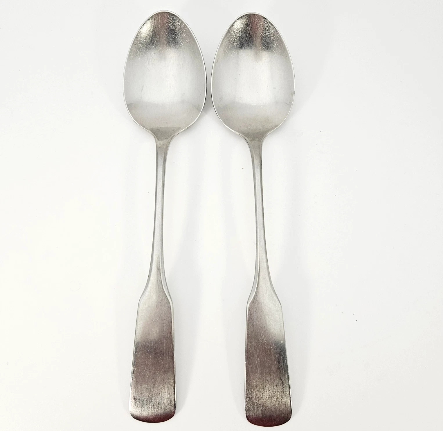 2 WMF Cromargan Pilgrim Stainless Serving Spoons Satin Finish Germany Flatware