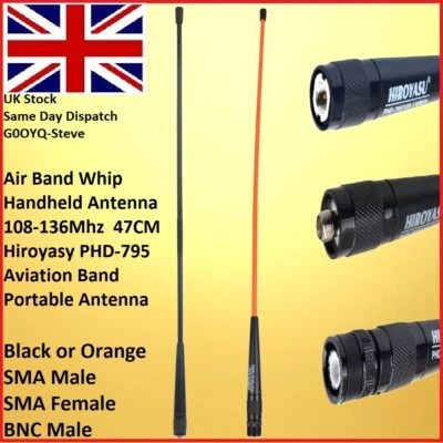 G0OYQ Flugfunk Vhf Antenne BNC Buchse SMA Stecker AOR Uniden Icom Whistler Quanshang