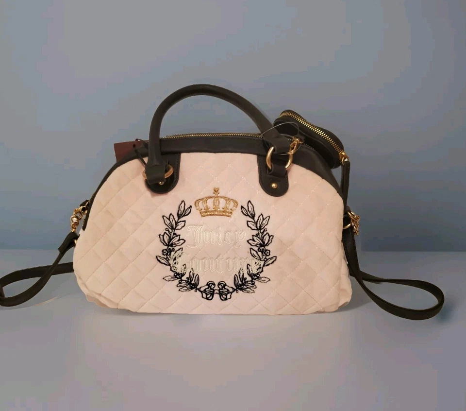 Juicy Couture Acolchado Rosa/Chocolate Real Cartera Bolso de Mano Cartera Corazón Foto 2 de 4