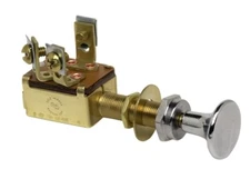 Cole Hersee M-476 Headlamp Push Pull Switch Off-On-On 3 Pos DPTT Brass Marine
