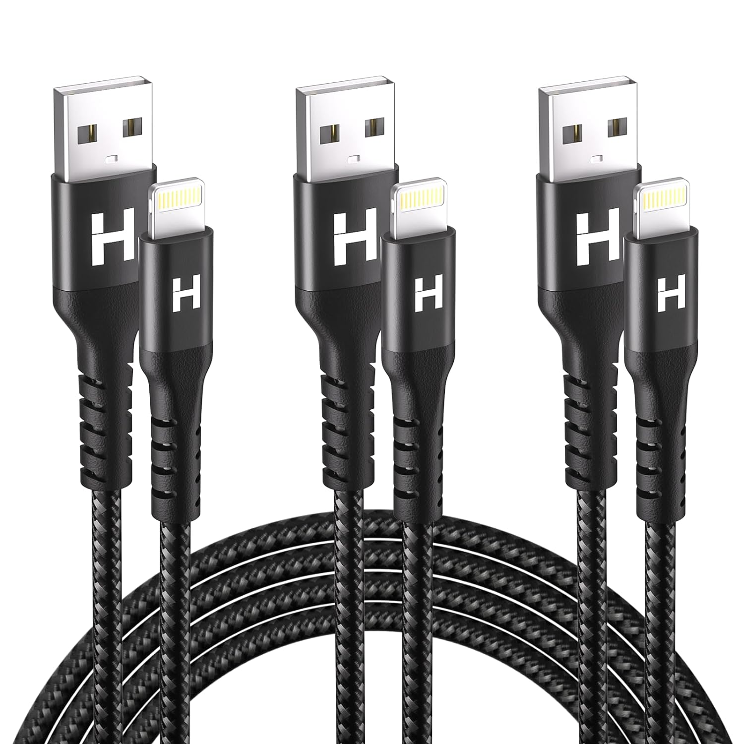 huaham iPhone Charger Cable [Apple MFi Certified] 3Pack; New, Fast Free Shipping
