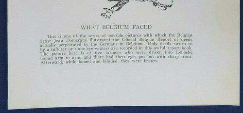 WWI Political Cartoons British Foxhole Humor/Belgium German Brutality 1923 Print - Picture 6 of 6