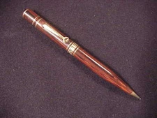 ^ WAHL EVERSHARP MECH PENCIL, RHR/GFT/ ROLLER CLIP/GREEK KEY CAP BAND/c1929