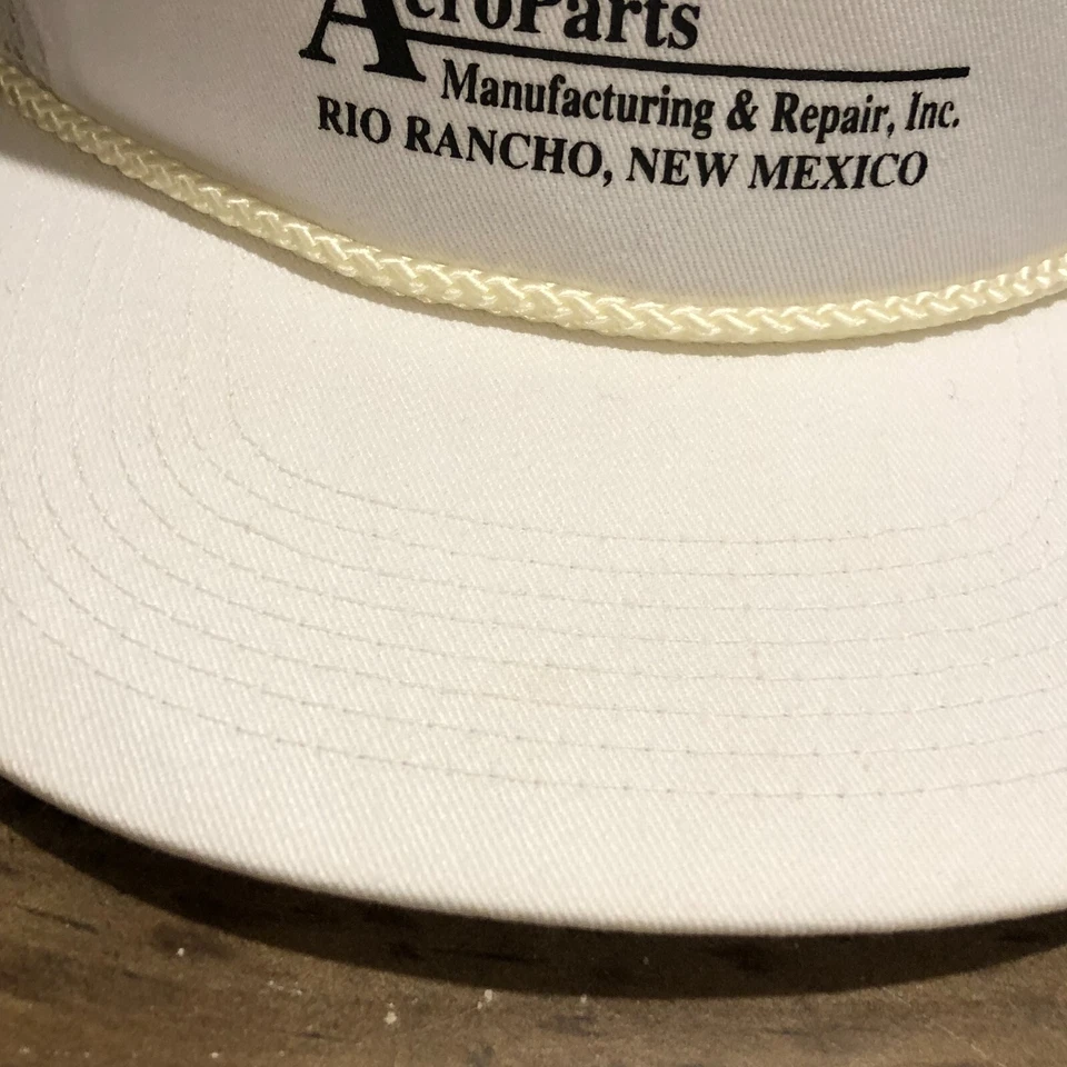 De Colección Rio Rancho Sombrero Snapback Trucker Gorra Hombres Blanco M&R Aero Piezas Nuevo México LEER Foto 2 de 4