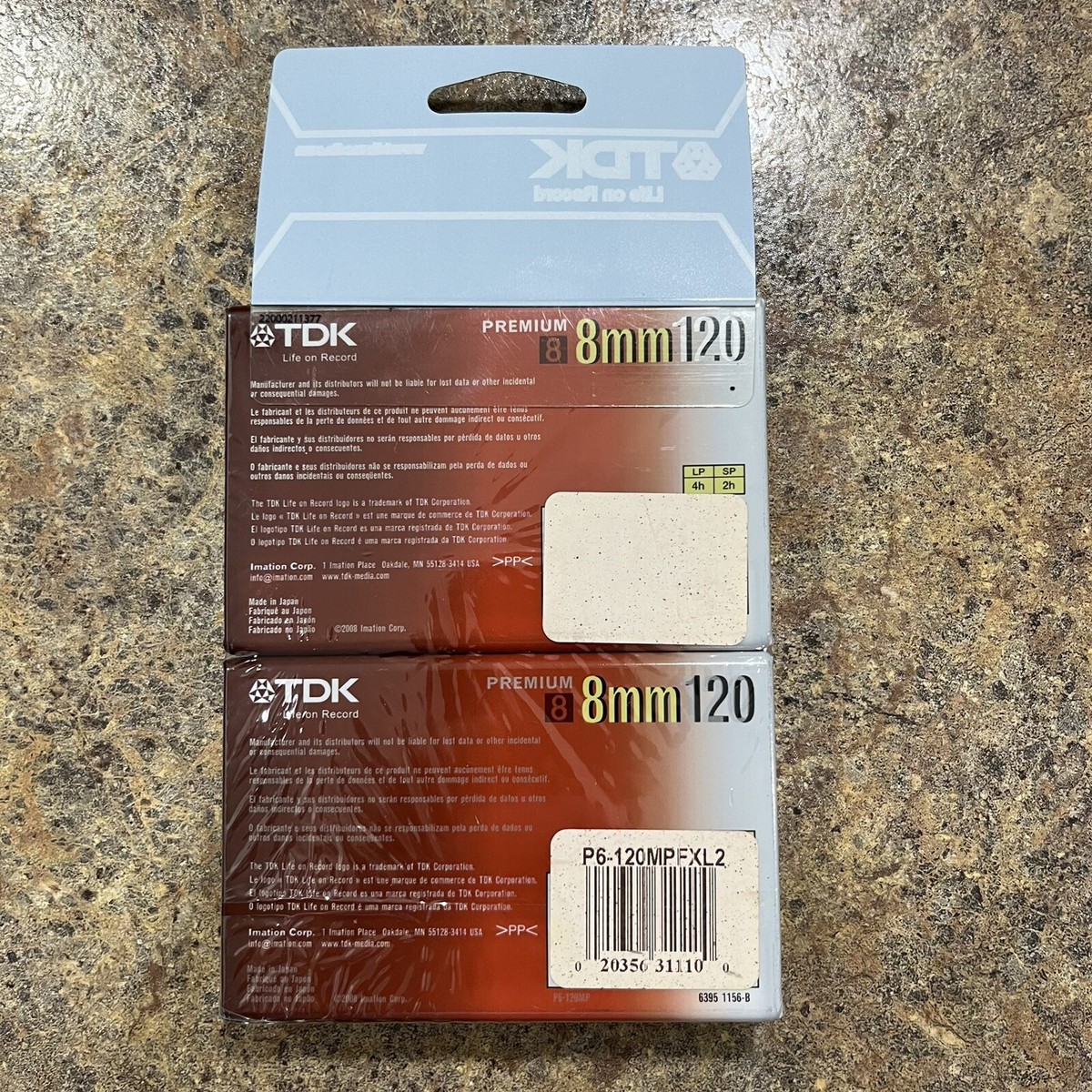 TDK P6-120HMPR*5 [未開封] TDK MP-120 P6-120MP Metal Particle 8MM Video Cassette Tape