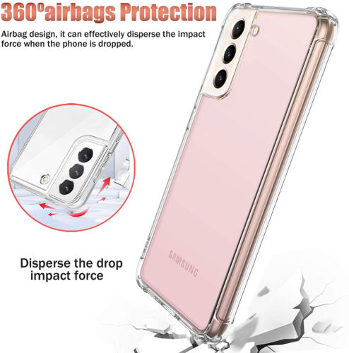 Shockproof Clear Case For Samsung Galaxy S22 | S22+ S22 Ultra Slim Hybrid Cover - Picture 4 of 12