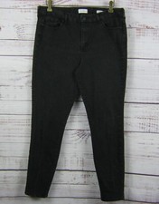 Jessica Simpson High Rise Skinny Antique Black Wash Jeans 12 31