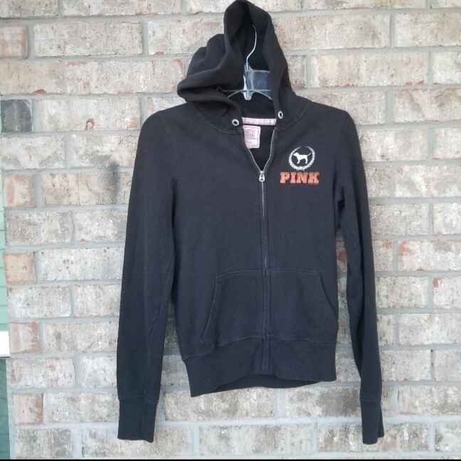 Oklahoma State University Cowboys Black zip Hoodie(women XS)PINK