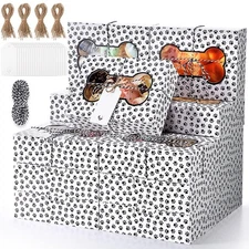 32 Pcs Cookie Boxes with Window 8 x 6 x 2.5 Colorful Bakery Boxes Doggy Party...