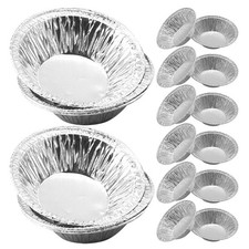 500pz Piccole Torte Lattine Riutilizzabili Foglio Alluminio Teglie Crostata Uova per Casa e Feste