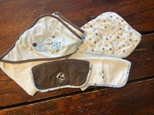 Baby Hooded Bath Towels Washcloths Puppy Dogs Infant First Moments Set Of 4