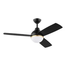 Hampton Bay Blaketon 46 in. Matte Black Ceiling Fan w/Integrated LED and Remote