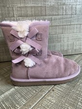 Koolaburra By UGG Victoria Short 1019372 Youth Size 1 Lavender Purple Boots Bows