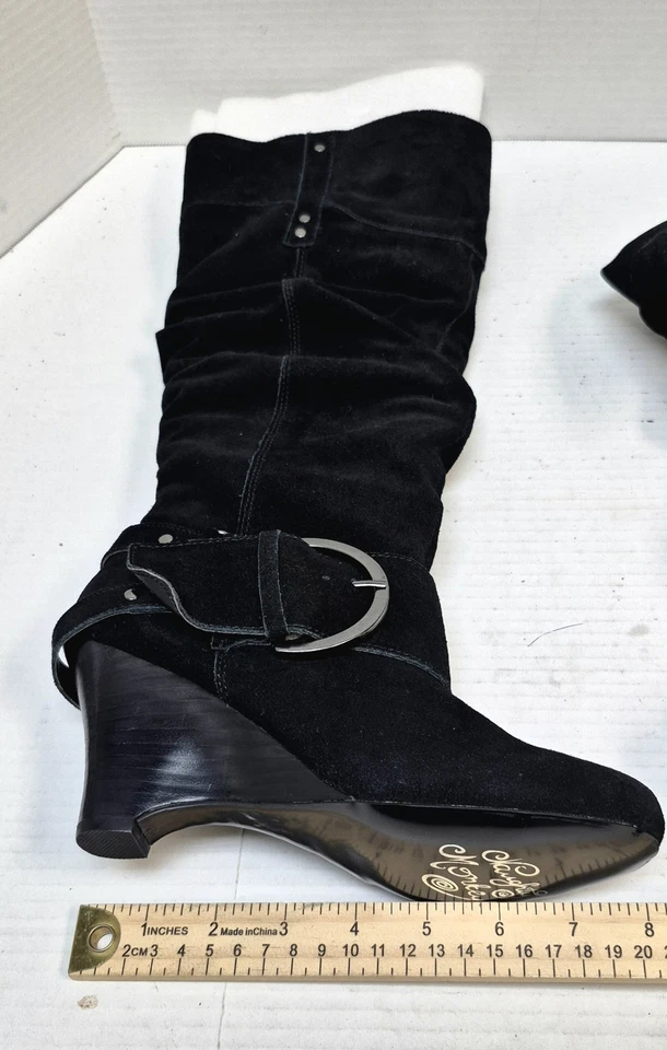 NEW Naughty Monkey Jolt Black Leather Boots Women's Size 7 NIB Original Tags - Image 3 of 4