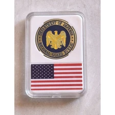 Department of Defense National Guard Bureau Challenge Coin With Case. Great Gift