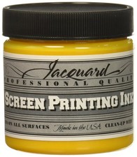 Jacquard Professional Screen Print Ink Water Soluable 4oz Jar Process Yellow