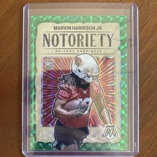 2024 Panini Mosaic - Notoriety Marvin Harrison Jr. #22 Green Mosaic Prizm (RC)