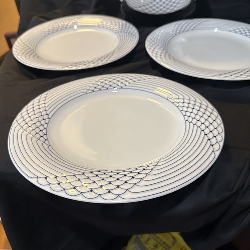 hutschenreuther selb bavaria Scala Azure Set 4 Dinner Plates 10 1/4 In - Picture 5 of 12