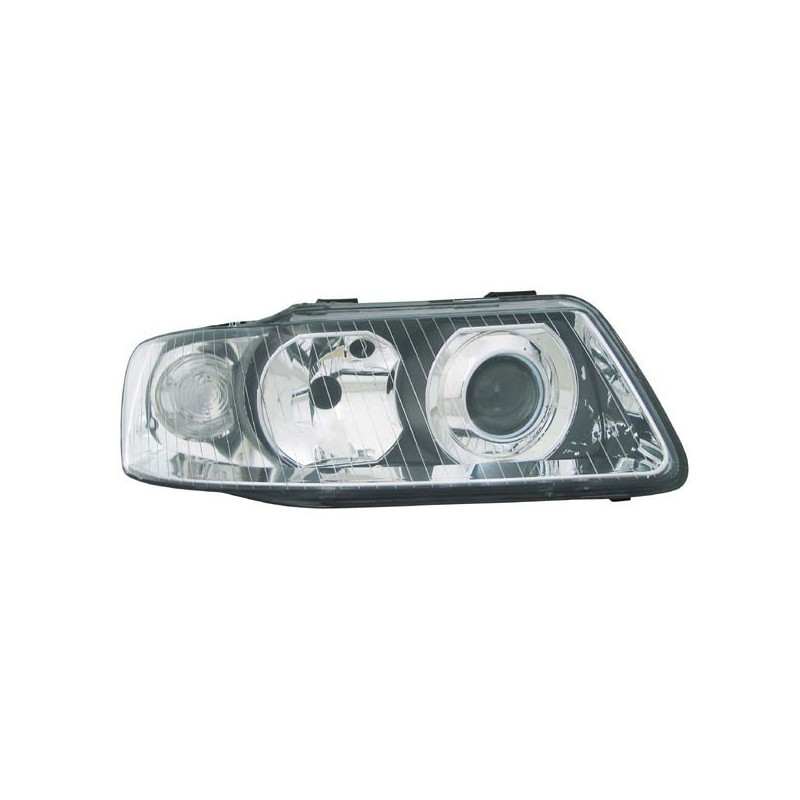 Phare avant droit Audi A3 8L phase 2 de finition chrome et verre transparent