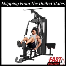 Multifunctional Home Gym Equipment Full Body Workout Station with Pulley System
