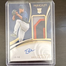 Panini 2020 Immaculate Bryan Abreu Rookie Patch Auto /66 Astros #133