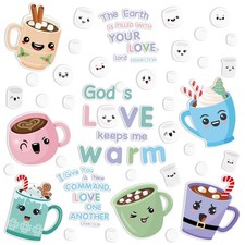 78 Pieces Winter Christian Bulletin Board Set Gods Love Keeps Me Warm