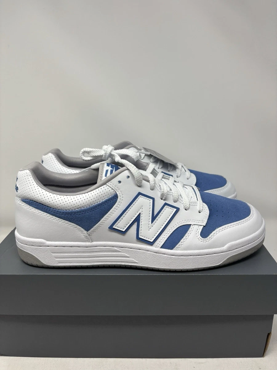 New Balance 480 Shoes Men\'s 12  White/Blue  NWB No Lid New Balance 480 White Royal Blue Suede for Sale  main image 3
