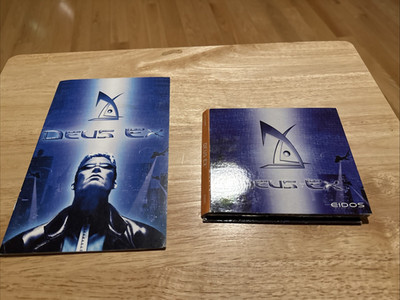 Deus Ex (PC, 2000) Cardboard Case, Booklet And Working Game Free Shipping