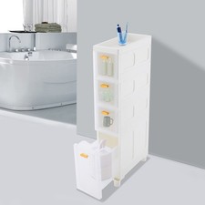 Bathroom Floor Storage Cabinet, Narrow Slim Storage Cabinet, Bathroom Organizer