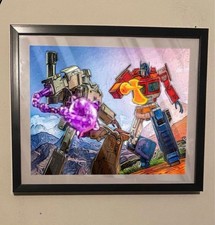Optimus Prime Vs Megatron Transformers Custom Art Piece