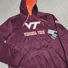 Virginia Tech Hokies Sweatshirt Men Large NEW NCAA Performance Fleece Football