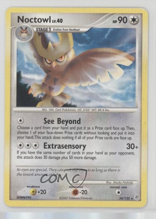 Noctowl Pokémon Diamond & Pearl Base Set #34 2007