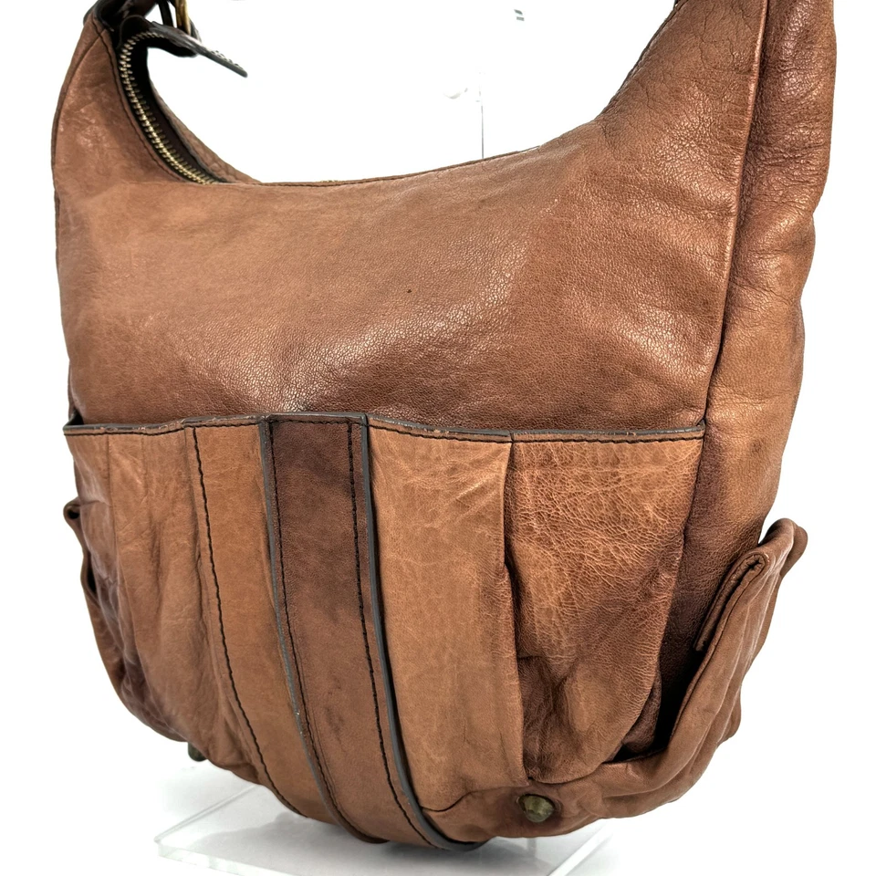 Bolso de Mano Chloe Heloise Bolso de Hombro Hobo 2 Vías Mediano Cuero Marrón #A319 Foto 3 de 4