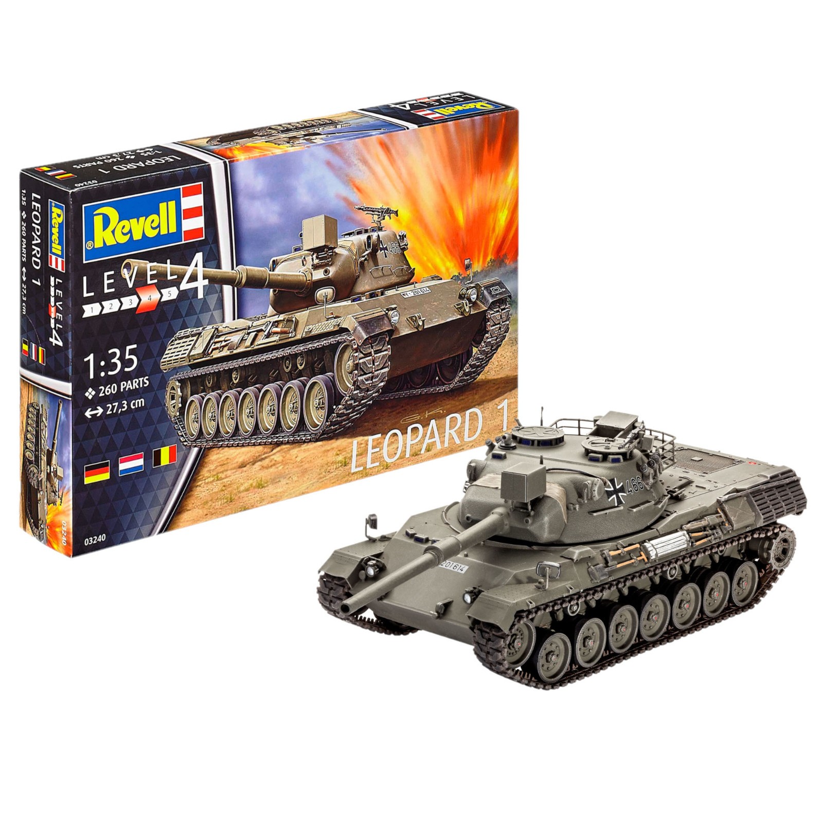 Leopard 1 Tank German War Machine Weapon 1:35 Revell Model Kit 03240