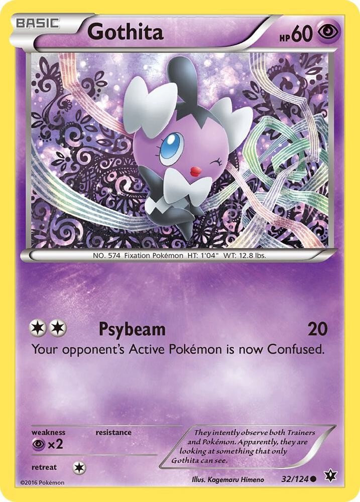 Pokémon TCG Gothita XY Fates Collide 32/124 Common NM/M Psychic Fixation