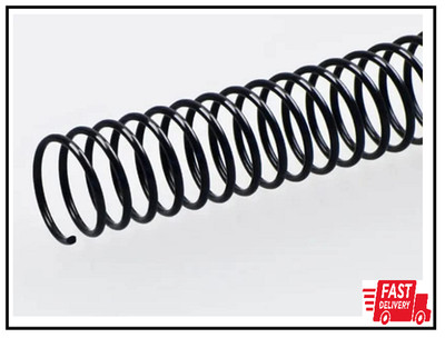 100 Pack Plastic Spiral Binding Coils, 4:1 Pitch, 12mm (90 Sheet Capacity) 