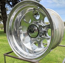 1--16x10 8 Lug Ford F250f350 99-04 Polished New 8 On 170 Mm New Caps 1--16x10 8 Lug Ford F250f350 99-04 Polished New 8 On 170 Mm New Caps