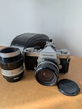 Nikkormat FTN 35mm Camera With Two Lenses