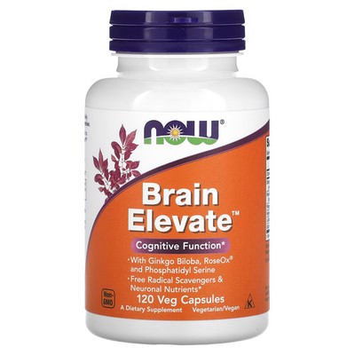 2 X Now Foods, Brain Elevate, 120 Veg Capsules