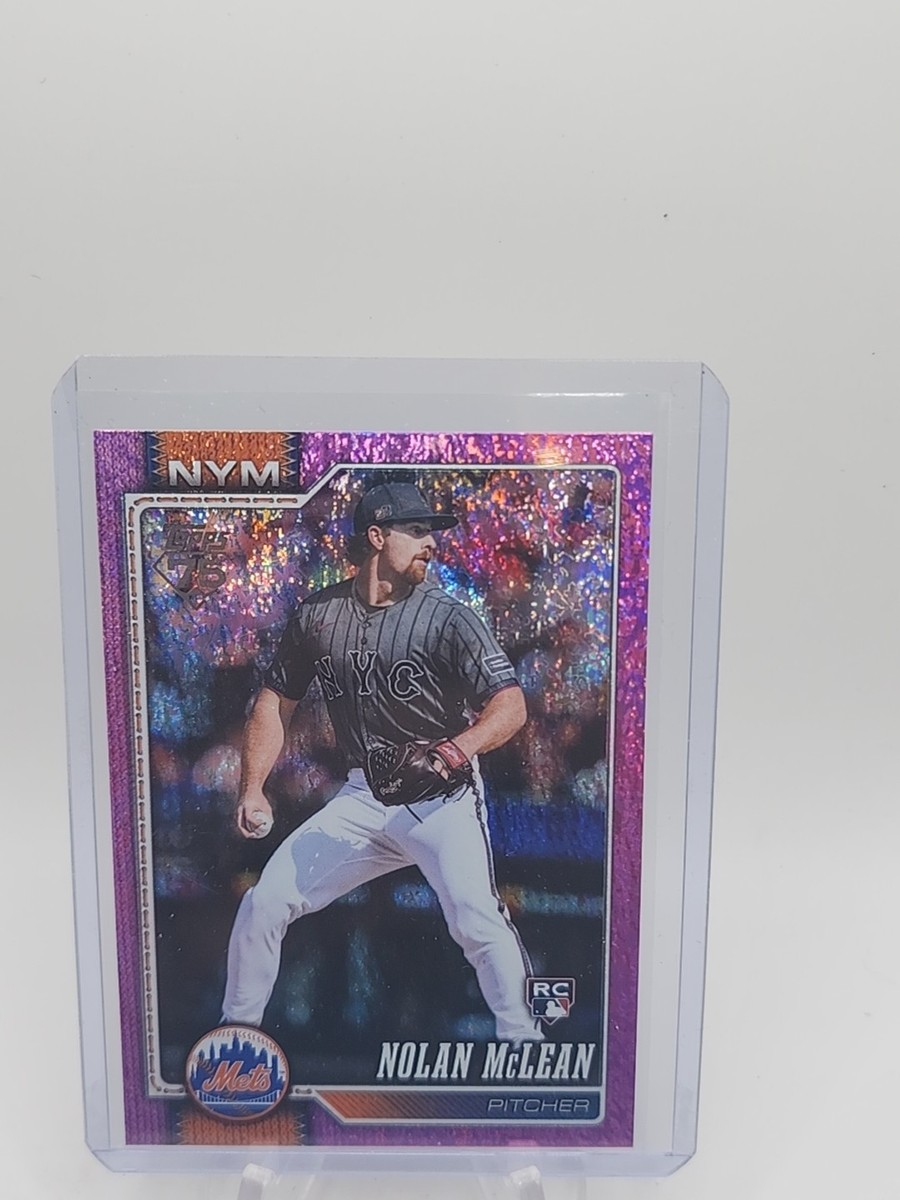 2026 Topps Series 1 Nolan McLean Rookie RC Pink Glitter Foil SP 