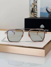 Maybach Luxury Square Sunglasses Gold Transparent Frame Gradient Lenses UV400
