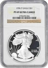 1996-P $1 American Silver Eagle PF69UCAM NGC