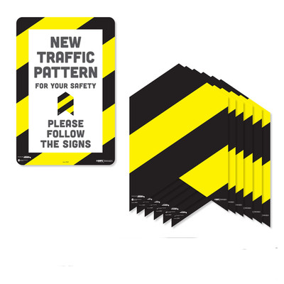 Tabbies Besafe Messaging Social Distancing 12X18 Directional Floor Arrows And