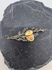 Antike Grandl Trachten Brosche 800 Silber Vintage Alt Jagd Trachtenschmuck 